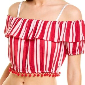 NWT Lovers + Friends Alicia Top - Red Stripe